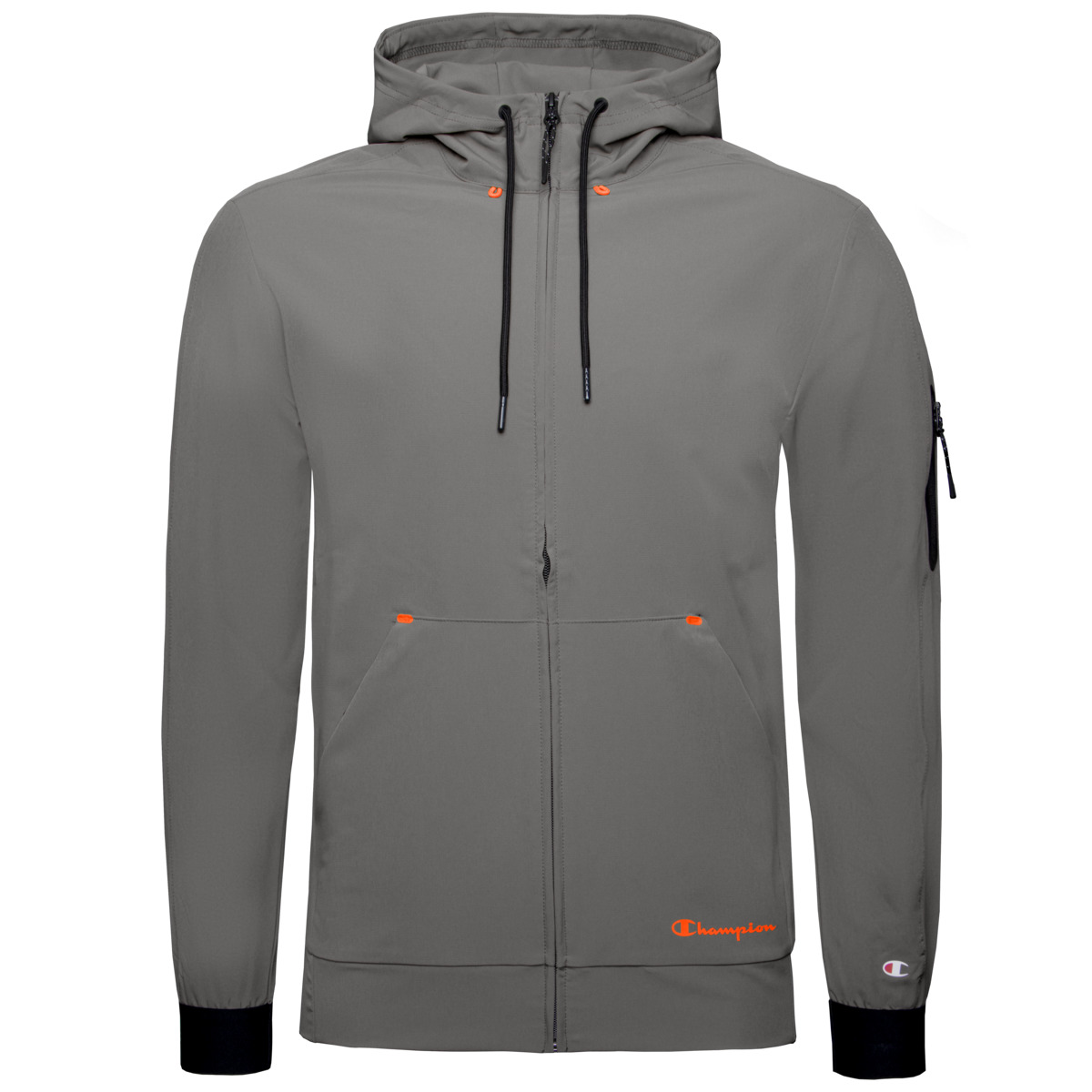 Champion Hooded Full Zip Trainingsjacke grau