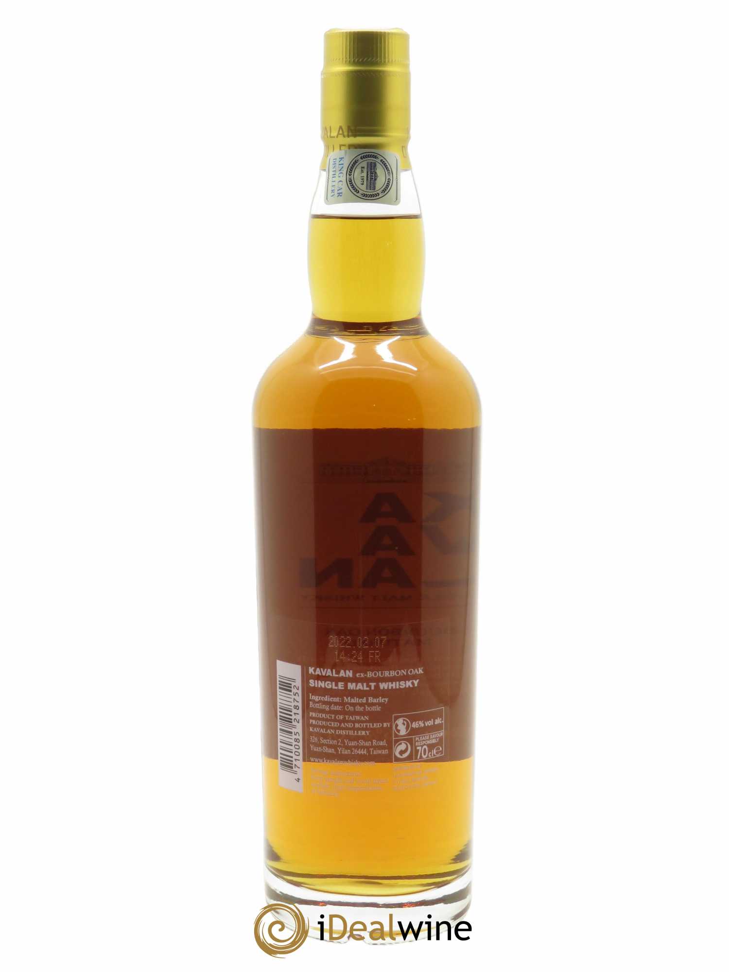 Whisky Kavalan Ex Bourbon Cask (70cl)  - Lot de 1 Bouteille