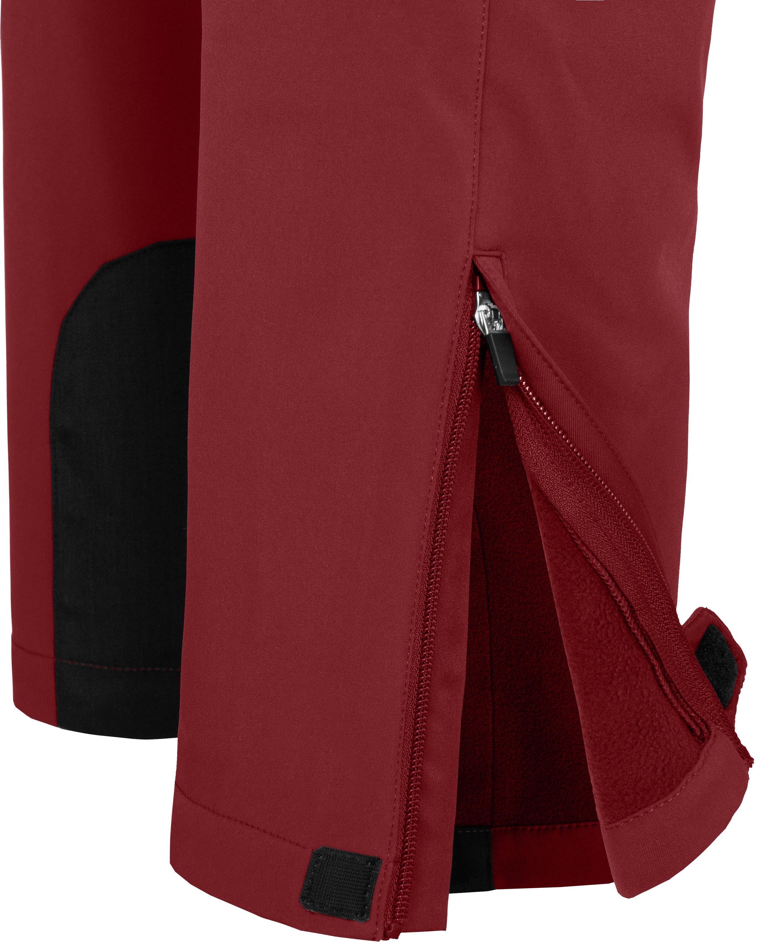Bergson Outdoorhose ONETREE Herren Winter Softshellhose, winddicht, mit warmem Innenfleece, Normalgrößen, Tomaten rot