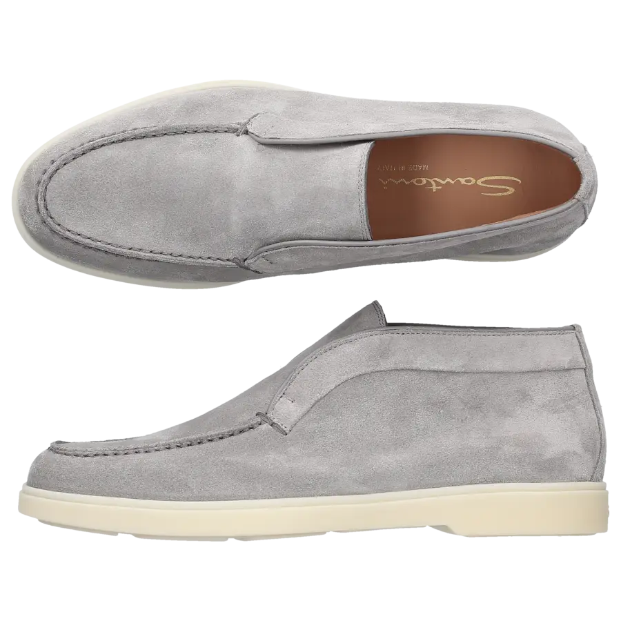 Santoni - Stiefeletten DESERT BOOT Veloursleder - grau