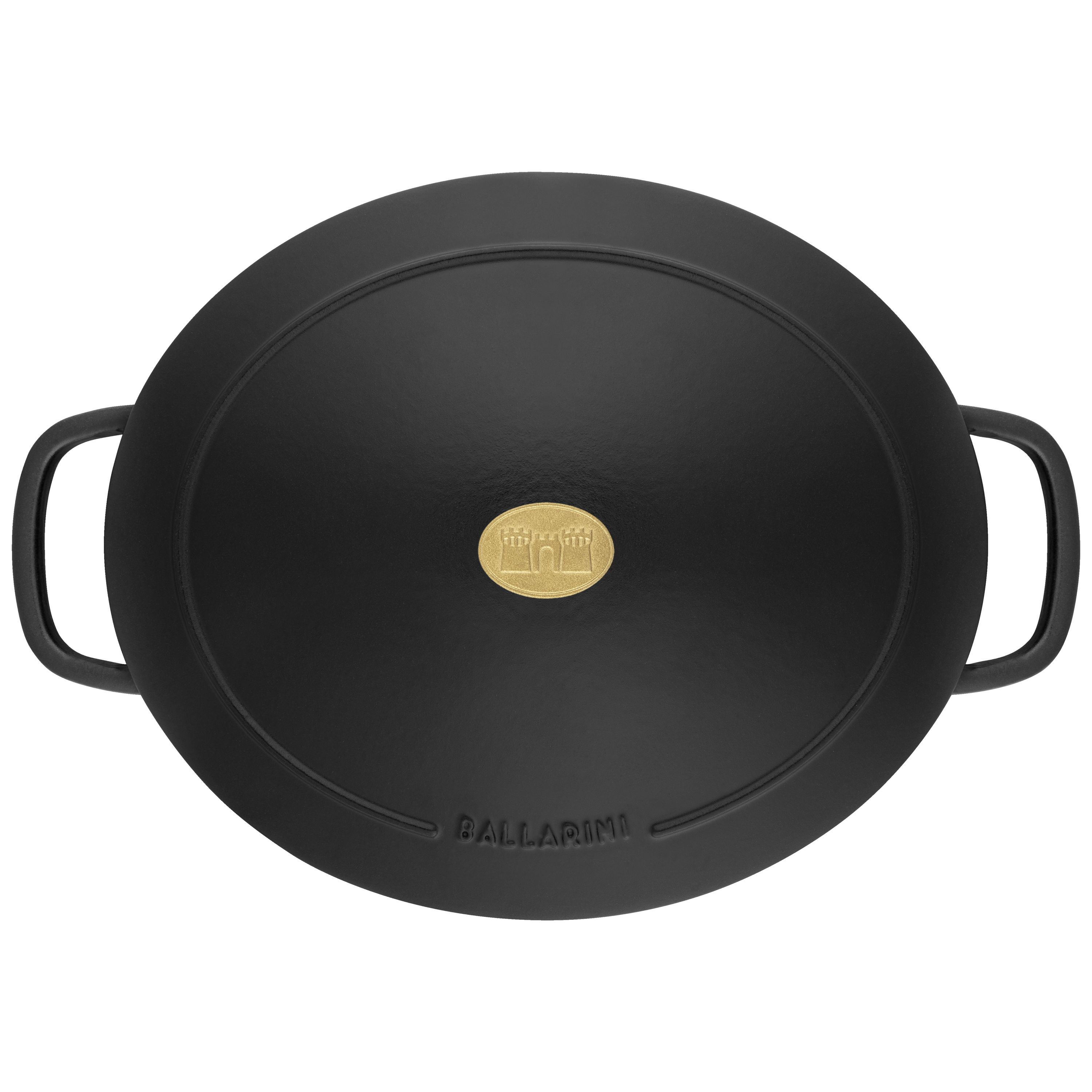 Cocotte 33 cm, oval, Schwarz, Gusseisen
