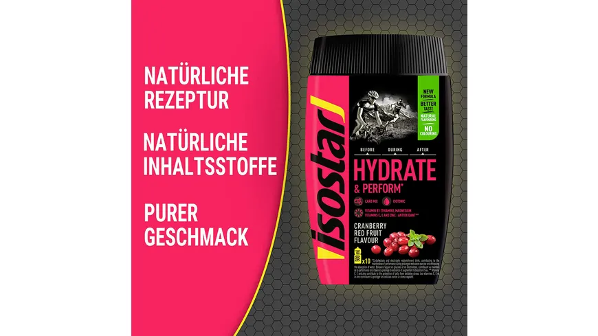 Isostar Hydrate & Perform Cranberry Red Fruits 400 g