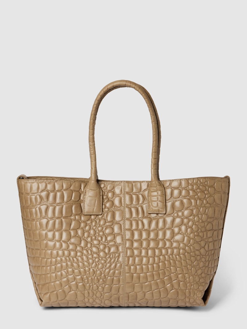 Shopper mit Schlangenmuster Modell 'Chelsea' in schlamm