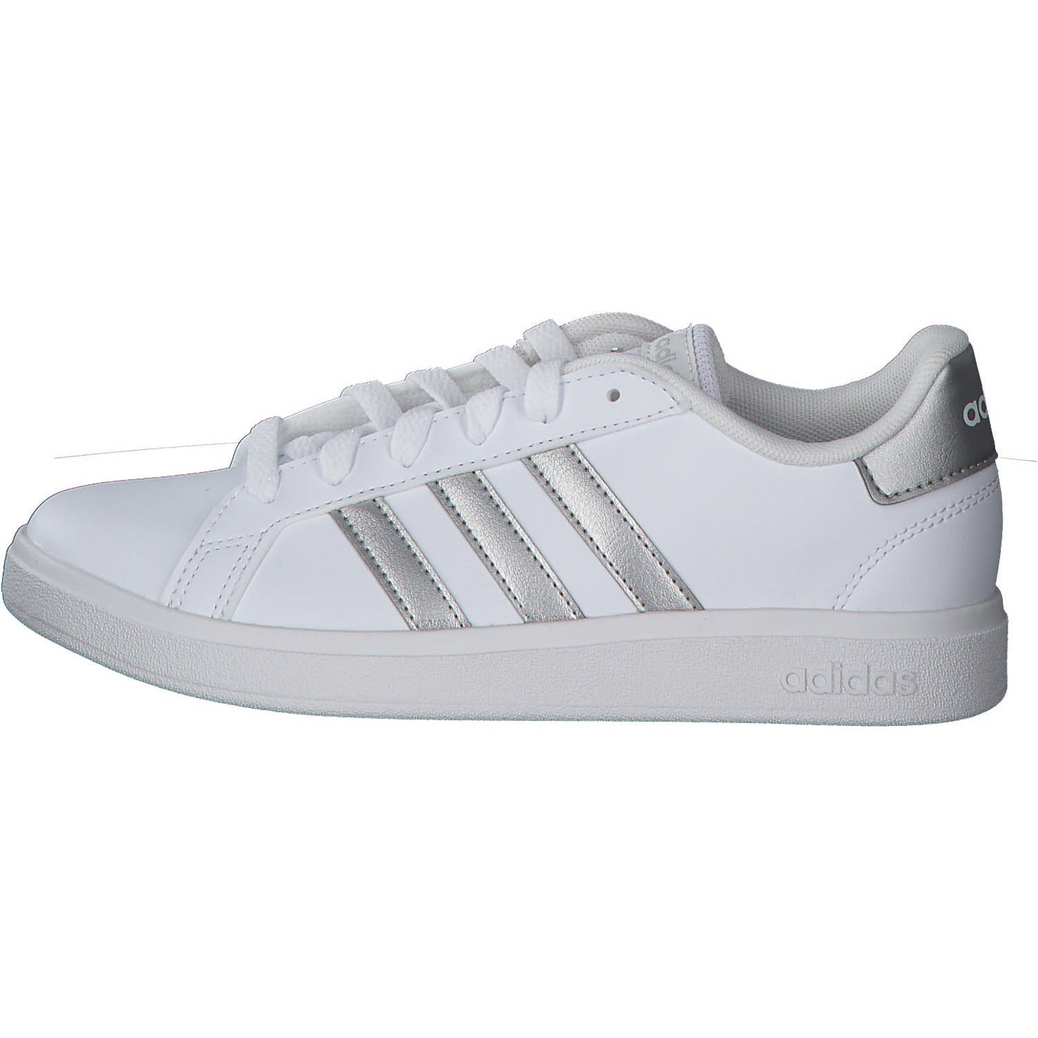 Adidas Core Grand Court 2.0 K, Sneakers Low, Damen, Weiß (Weiß/Silber)