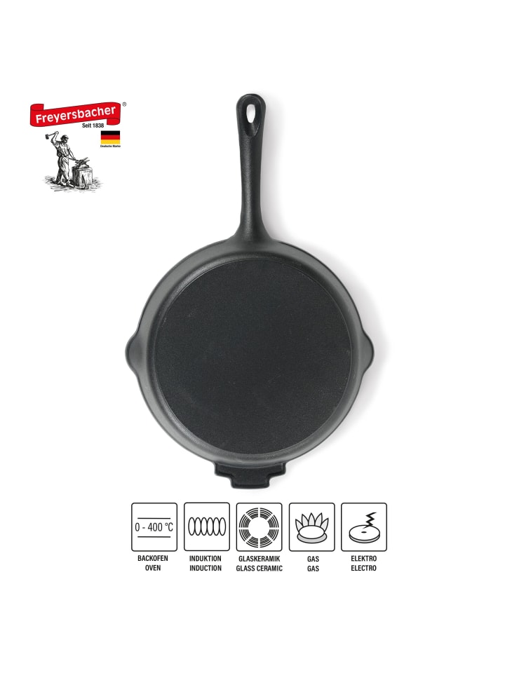 Stoneline Gusseisenpfanne | Emaille Bratpfanne in Schwarz | 28cm günstig kaufen 28 cm
