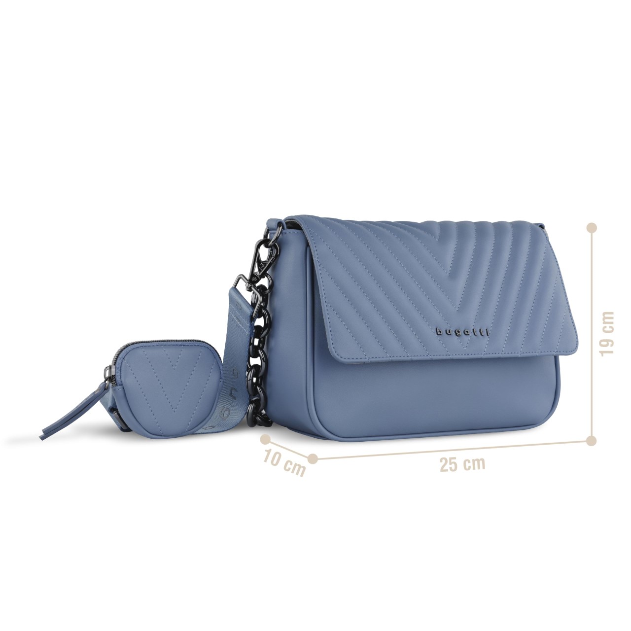 BUGATTI Handtaschen blau SIRA shoulderbag L with chain