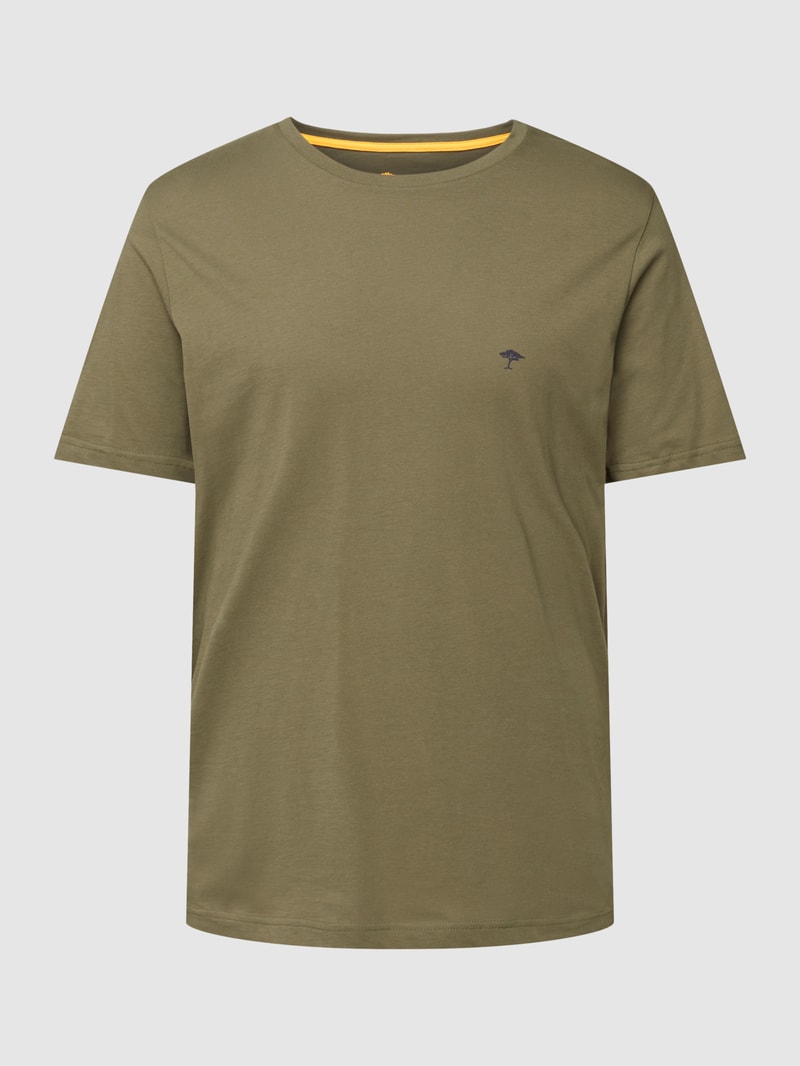 T-Shirt mit Logo-Print in olivgrün