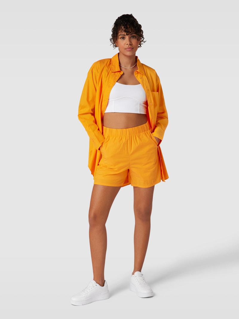Shorts mit elastischem Bund in orange
