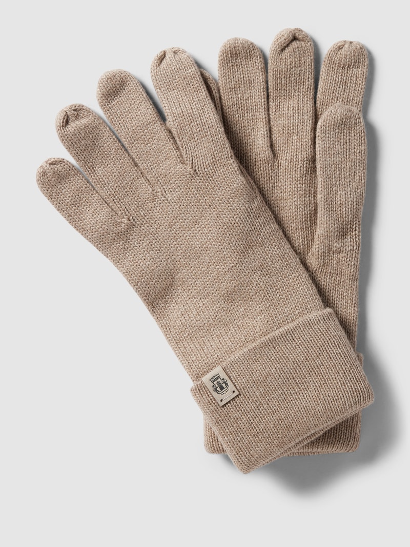Handschuhe mit Label-Detail in sand