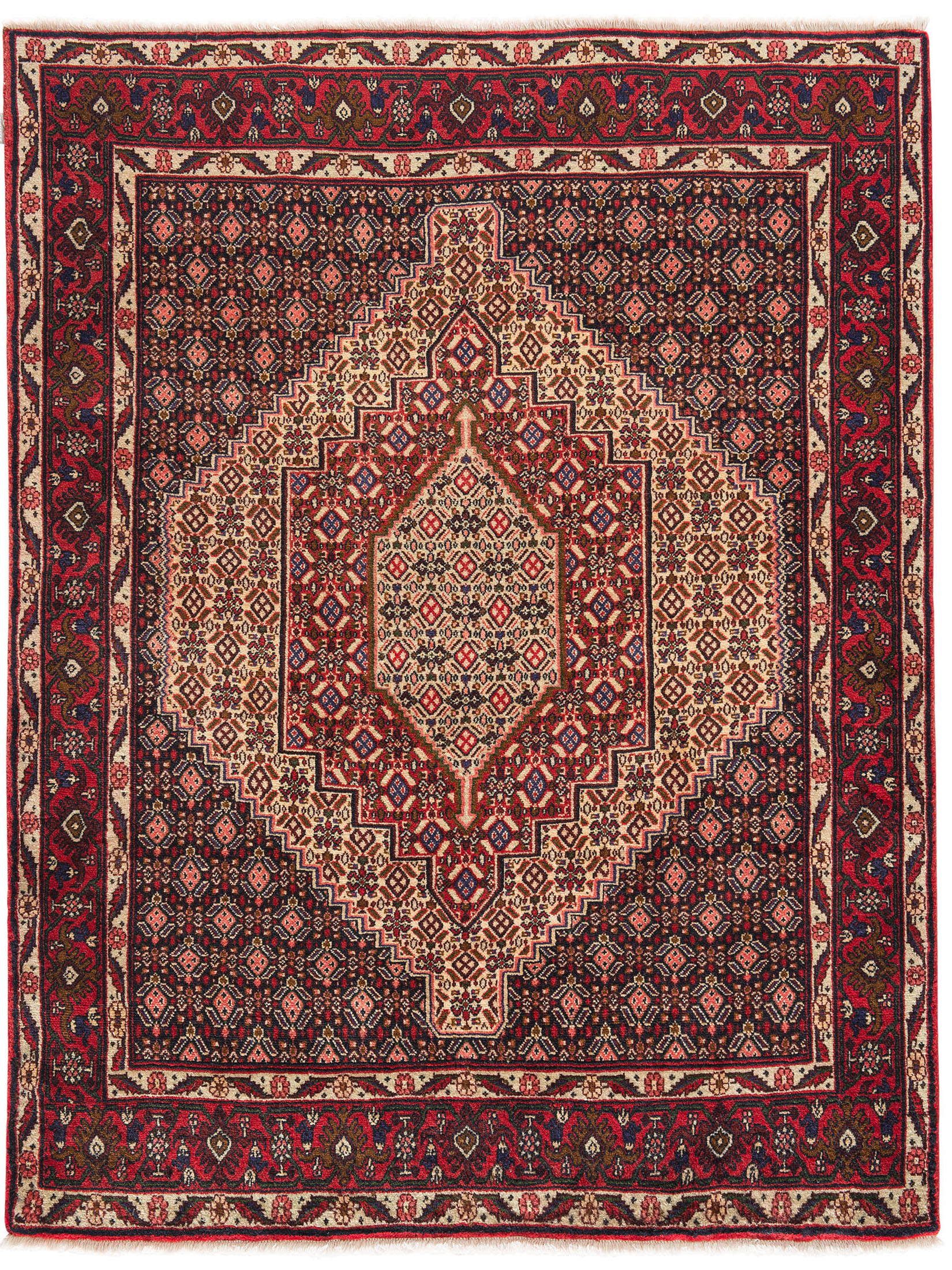 Senneh ca. 124 x 160 cm, Unikat / Einzelstück