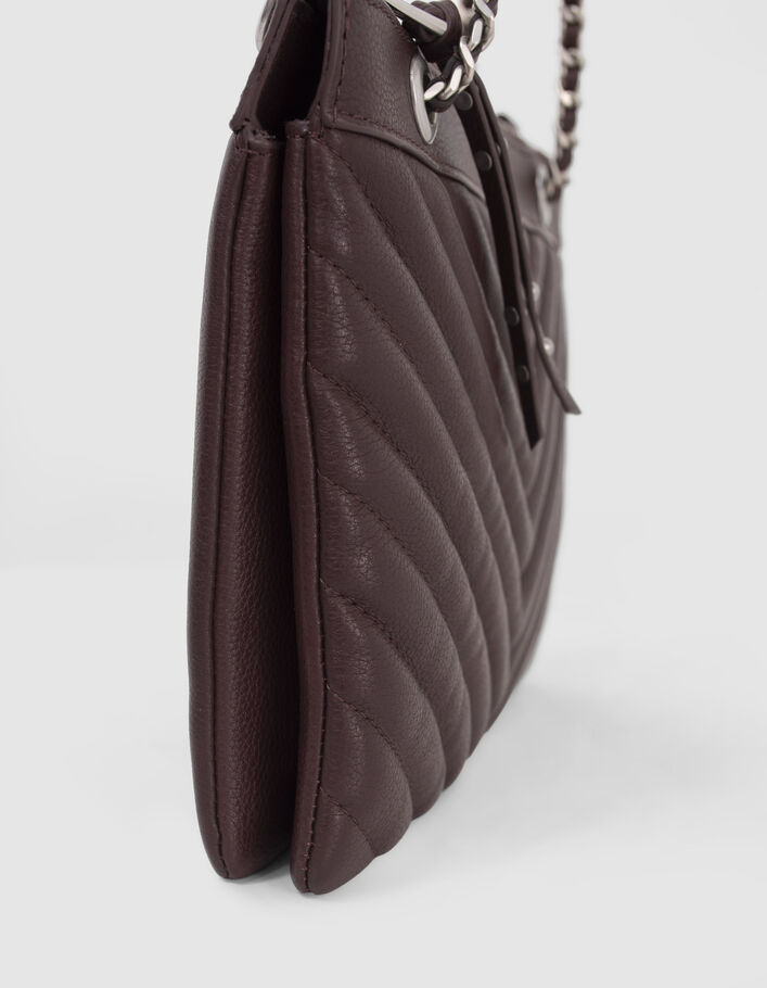 Sac pochette 1440 Reporter grenat en cuir Femme