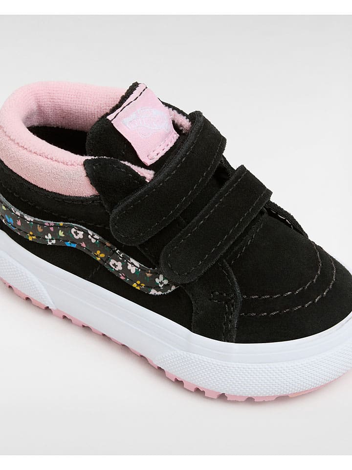 Vans Leder-Sneakers in Schwarz/ Rosa günstig kaufen