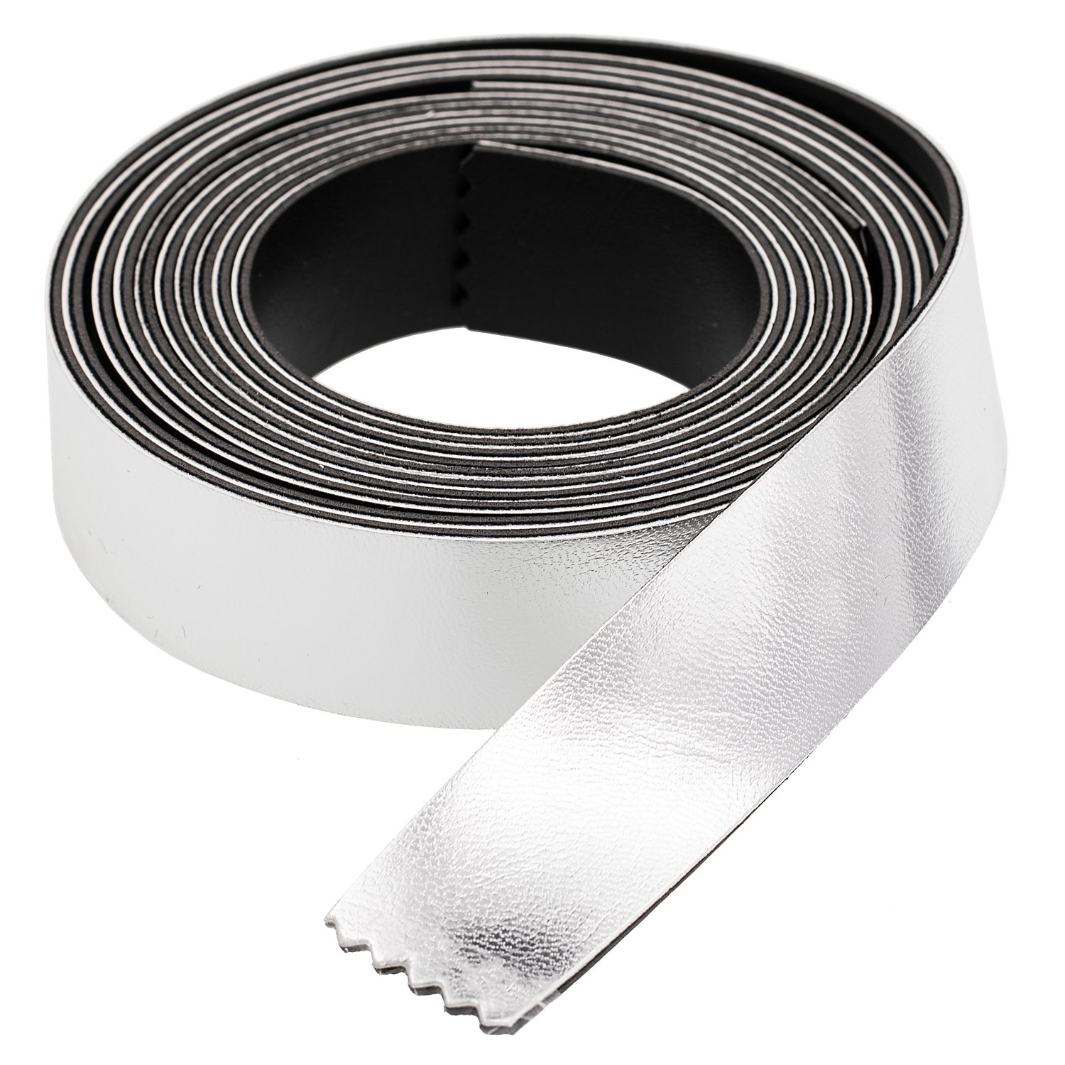 buttinette Kunstleder-Riemen, silber, Breite: 2,5 cm, 2x 1,5 m