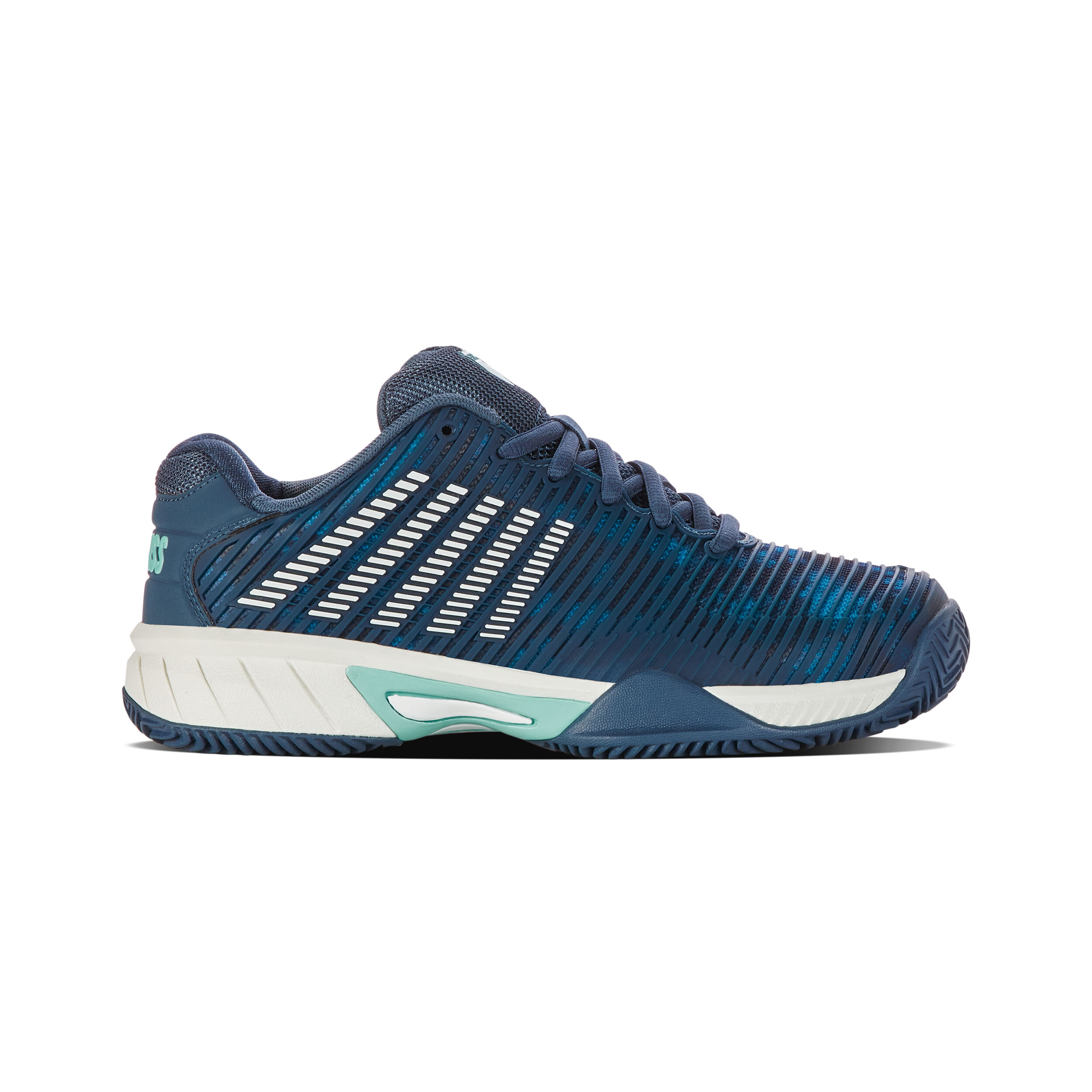 Hypercourt Express 2 Sandplatzschuh Kinder - Petrol, Weiß