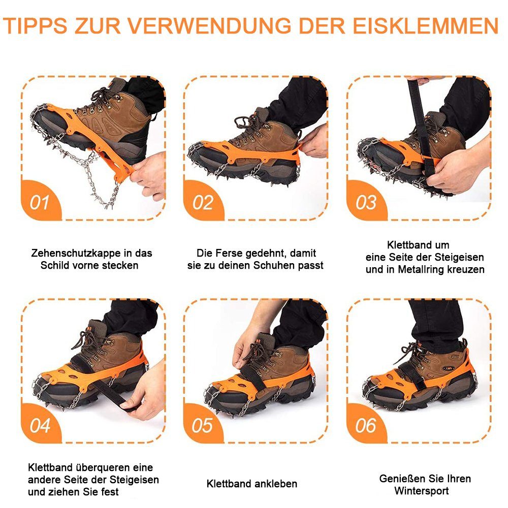 Jormftte Ice Klampen,Schuhkrallen,Anti Rutsch Kletterschuh