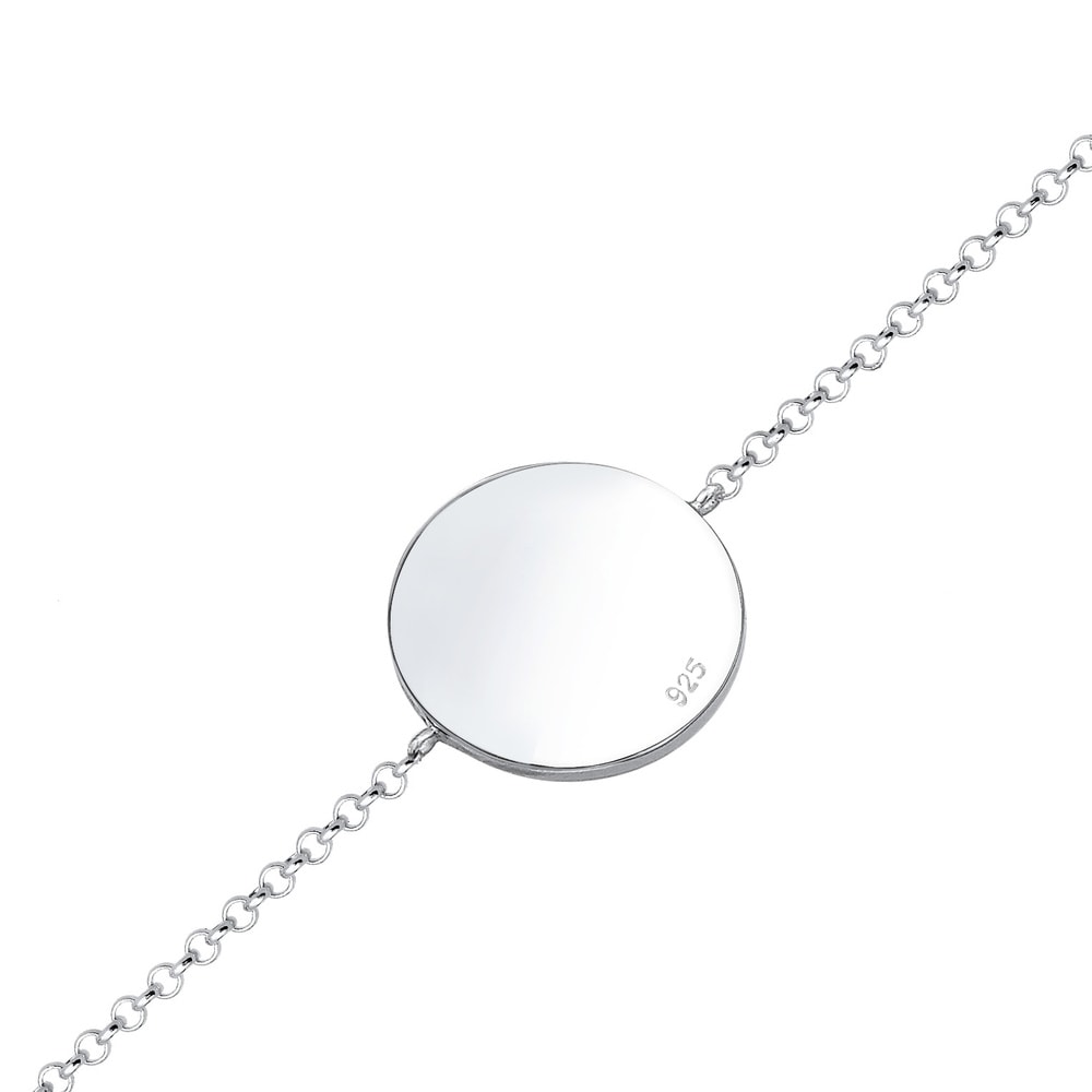 Elli Elli Bracelet Karma Wording Plättchen Boho Festival 925 Silber Bracelet