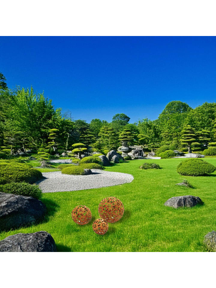 kobolo 3tlg. Set Gartendekoration KUMArost in Braun günstig kaufen onesize