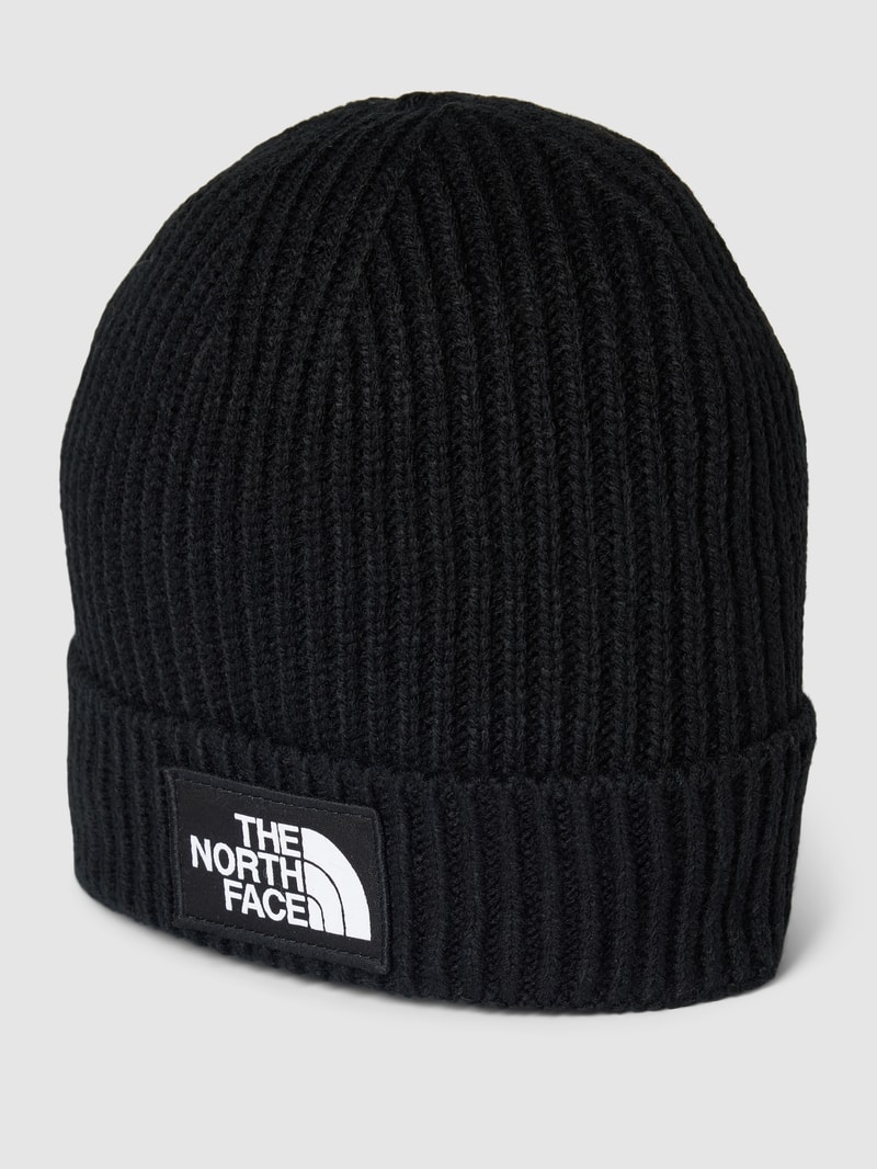 Mütze mit Label-Patch in schwarz