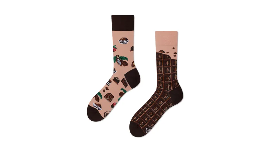 MANY MORNINGS Unisex Socken Chocolate Time braun