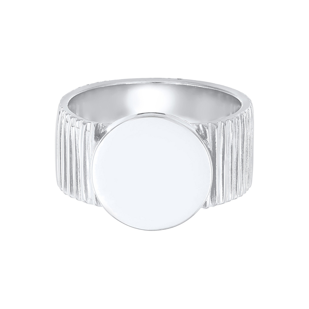 Elli PREMIUM Elli PREMIUM Bague Bague Signet Femme Structure Relief Chunky Blogger Tendance en Bague