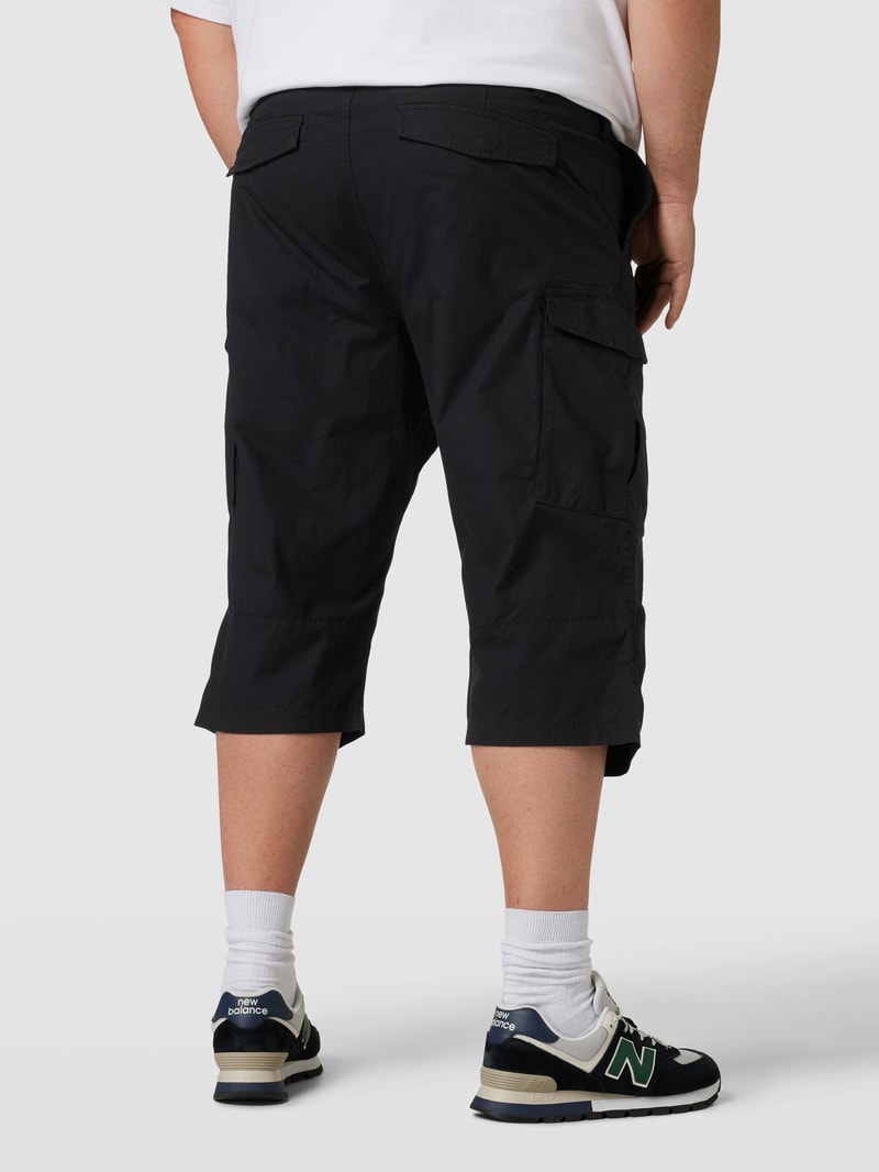 PLUS SIZE Caprihose mit Cargotaschen Modell 'Detroit' in schwarz