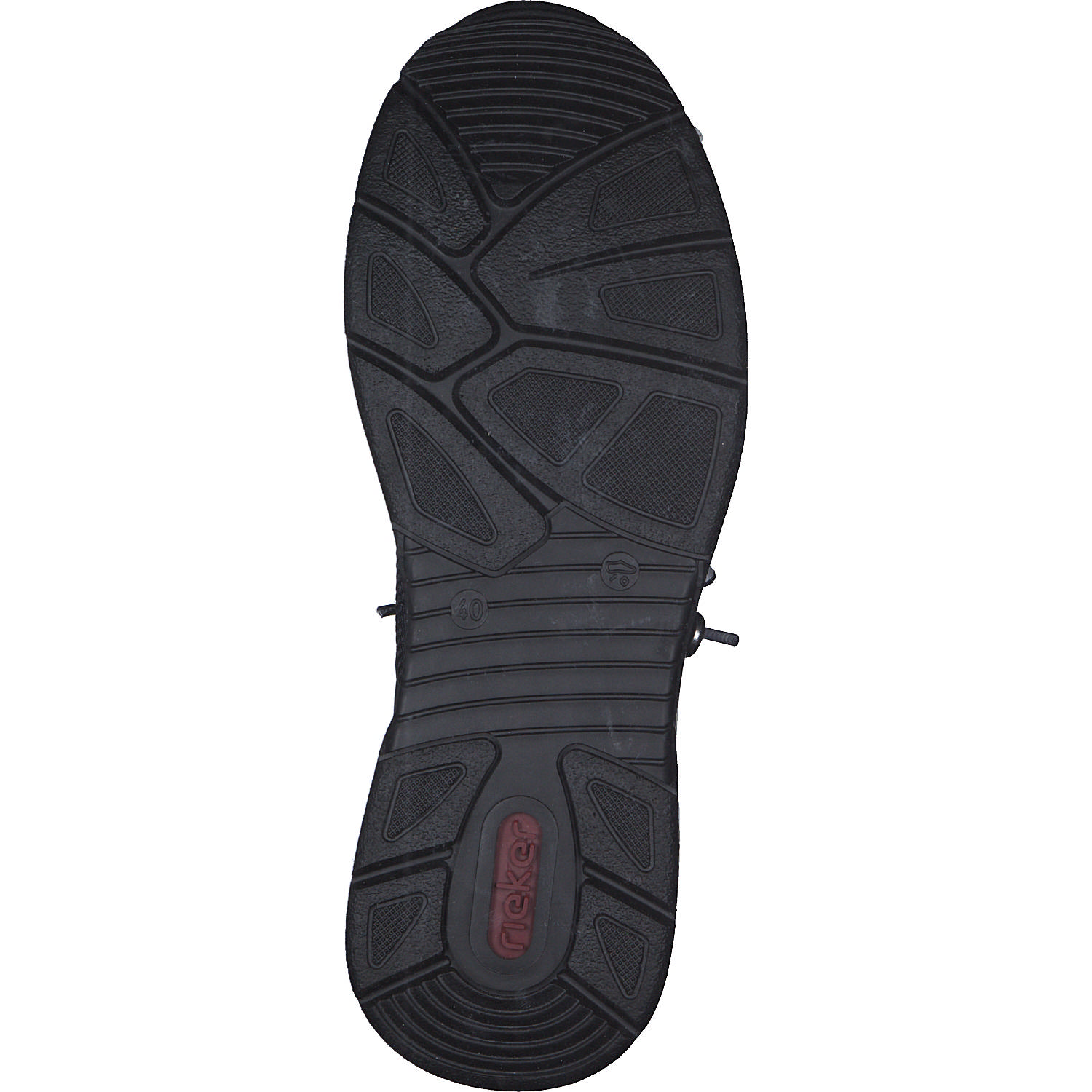 Rieker 48135, Schnürschuhe, Damen, Schwarz