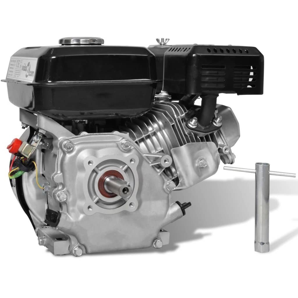 vidaXL Stromerzeuger Benzinmotor 6,5 PS 4,8 kW Schwarz
