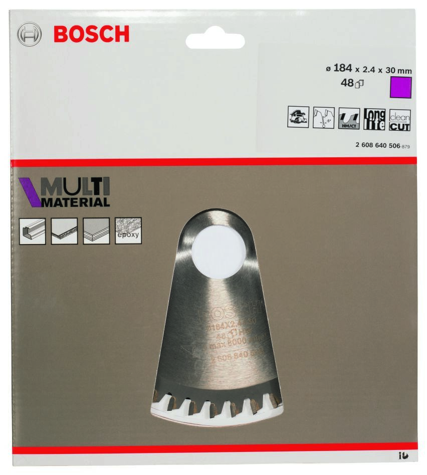 Bosch Blue Accessories 2608640506 Körfűrészlap 184 x 30 x 48 fogú, többcélú fűrészlap