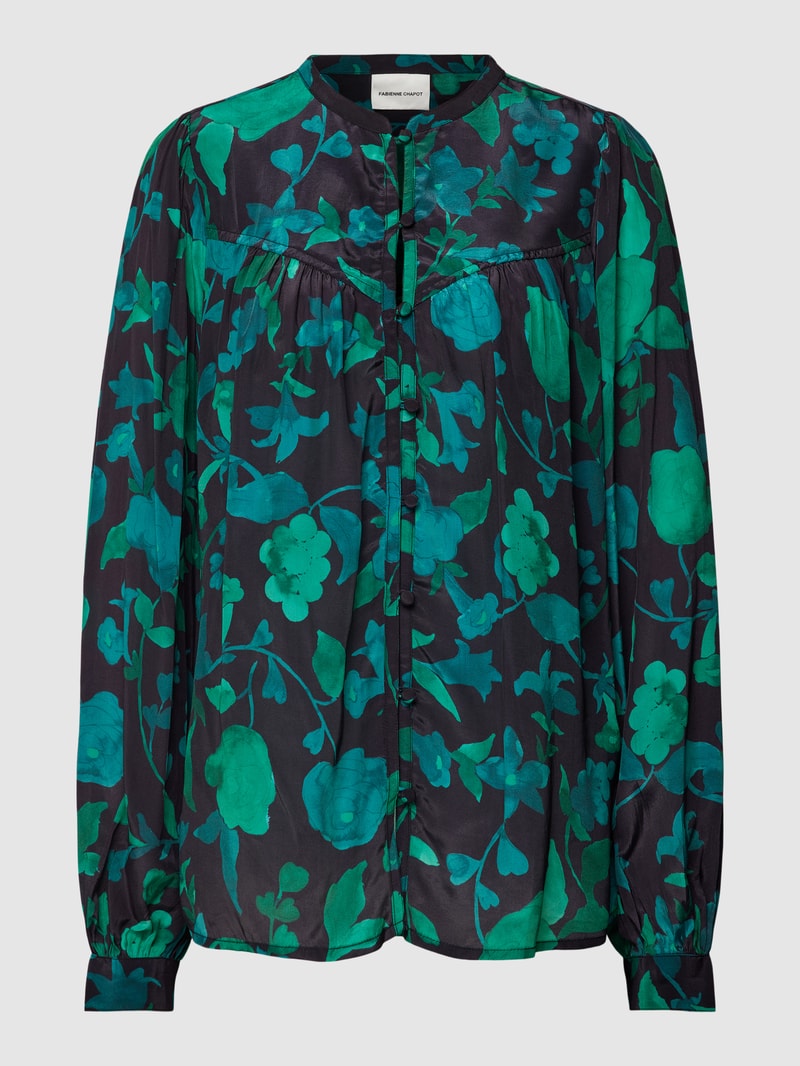 Bluse mit floralem Muster Modell 'Resa' in grün
