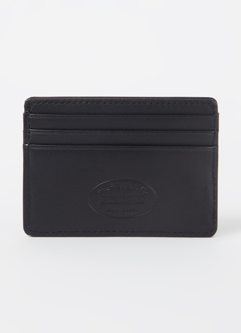 Portofel din piele cu logo Tommy Hilfiger Eton pentru carduri