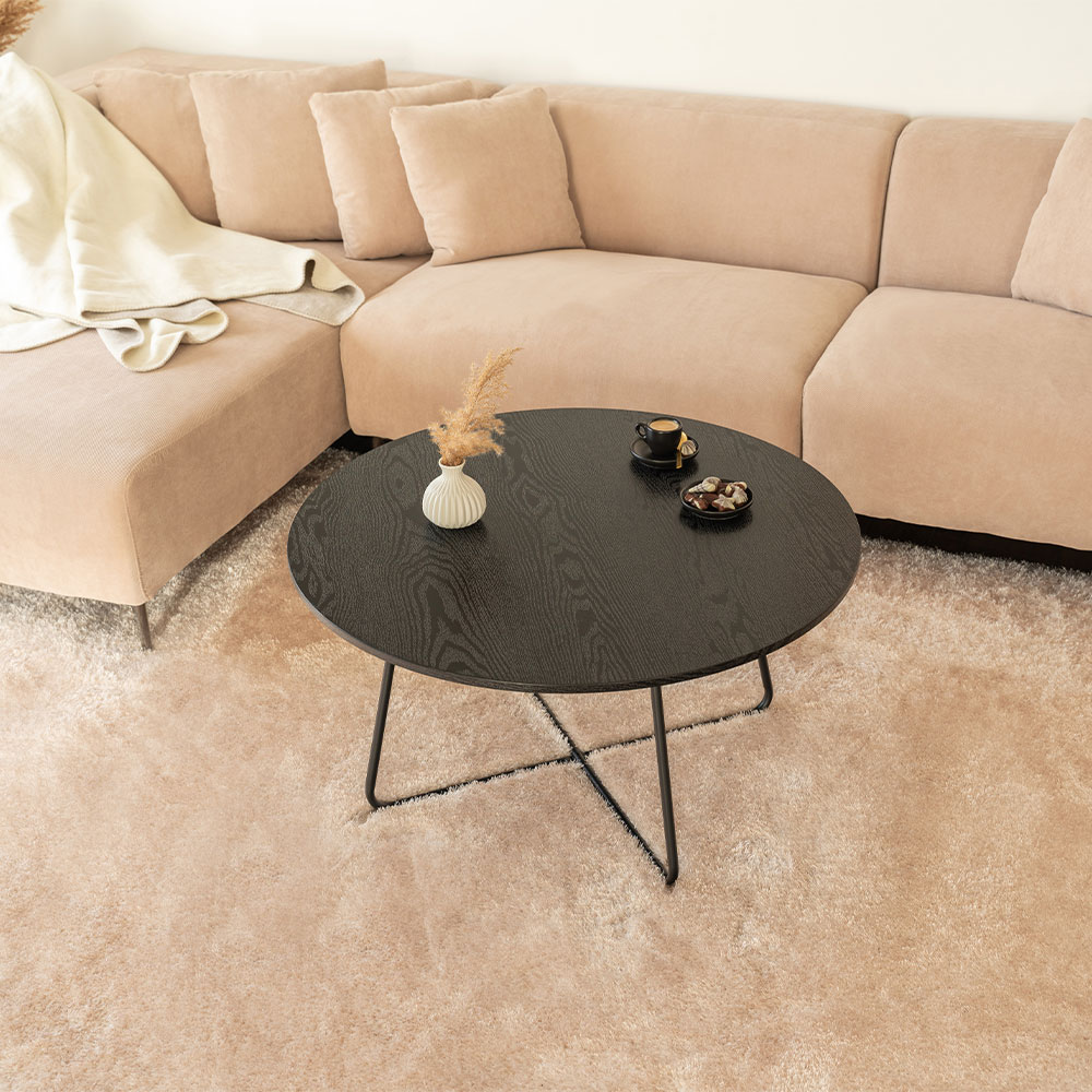 Home Deluxe HOME DELUXE Couchtisch Rund NOVARA -  Dark Oak