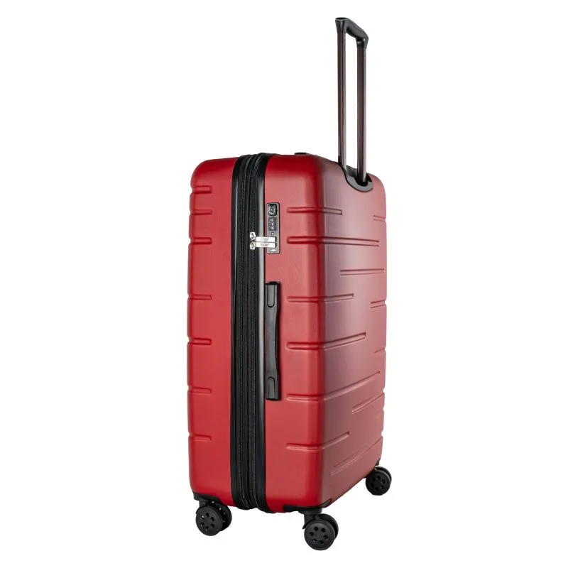 PSNGR Stripes Kofferset 2-teilig (L,M) Erweiterbar - DK Red