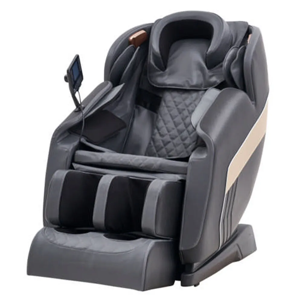 Happy Home Happy Home Elektrischer Massagesessel mit Kopfstütze & Airbag, Schwarz / Creme