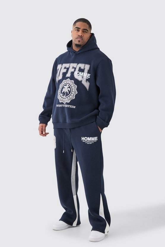 Plus dunkelblauer Homme Official 13 Trainingsanzug mit Kapuze