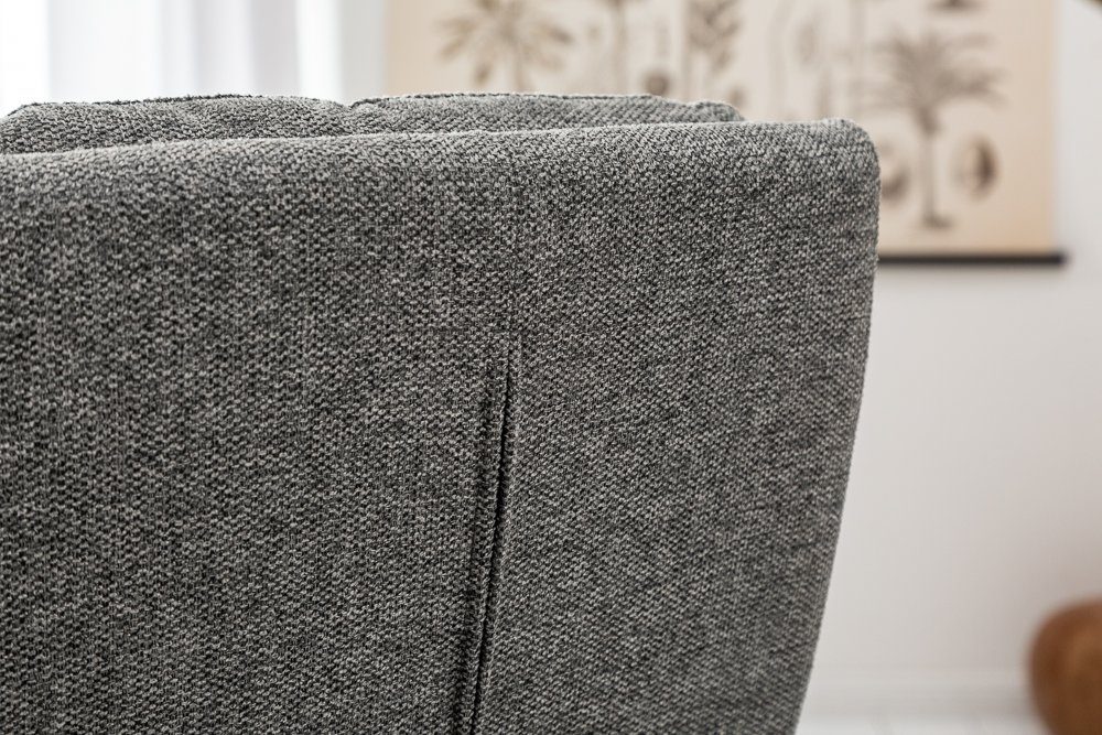 riess-ambiente Freischwinger COMFORT vintage grau, Esszimmer · Webstoff · Metall · Industrial Design