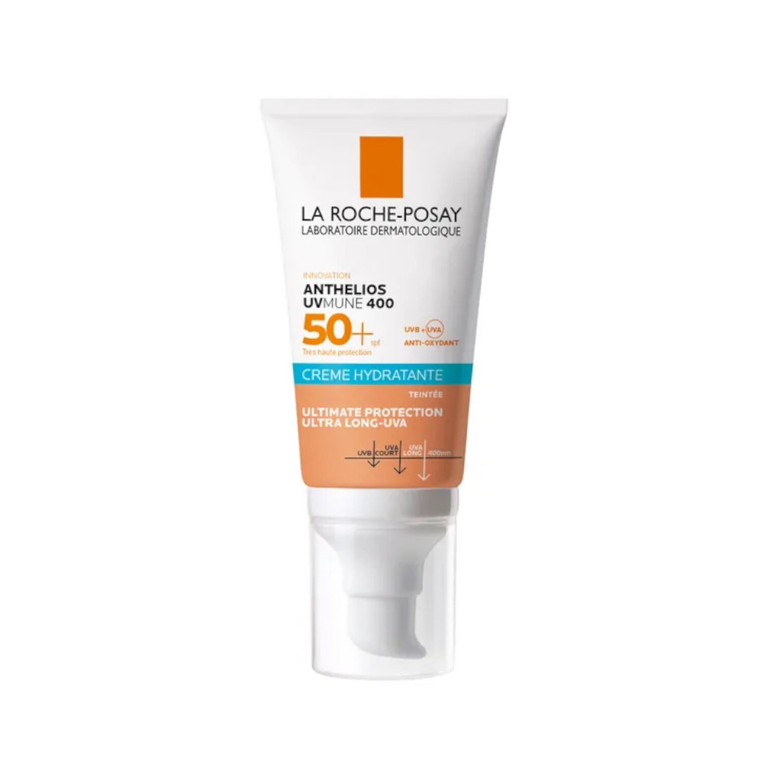 la roche-posay Anthelios UVMUNE 400 Crème Solaire SPF50+ Hydratante Teintée Avec Parfum, 50 ml