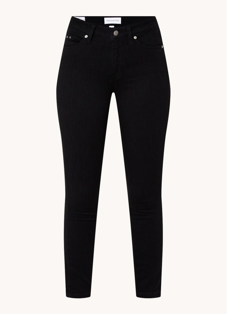 Jeans skinny a vita media Calvin Klein in lavaggio colorato