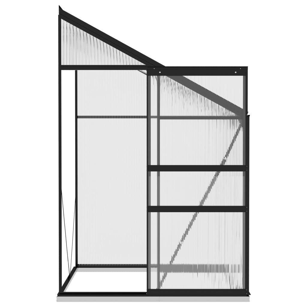 vidaXL Gewächshaus Gewächshaus Anthrazit Aluminium 2,7 m³