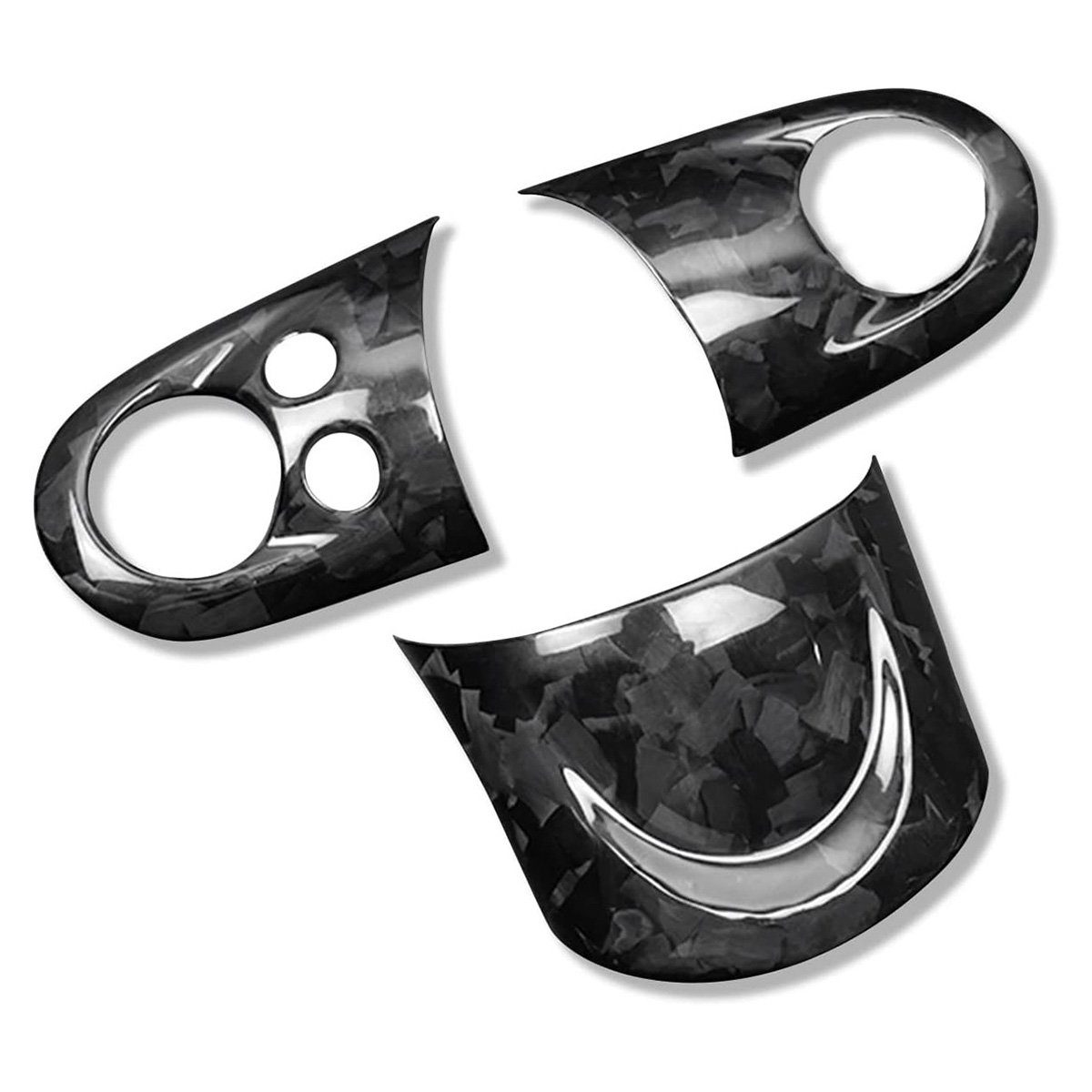 götäzer Lenkradbezug Geschmiedete Carbonfaser-Lenkradabdeckung. Rutschfeste Innenseite, Passend für BMW Mini R55 2007–2014, R56 2006–2013, R57 2007–2015