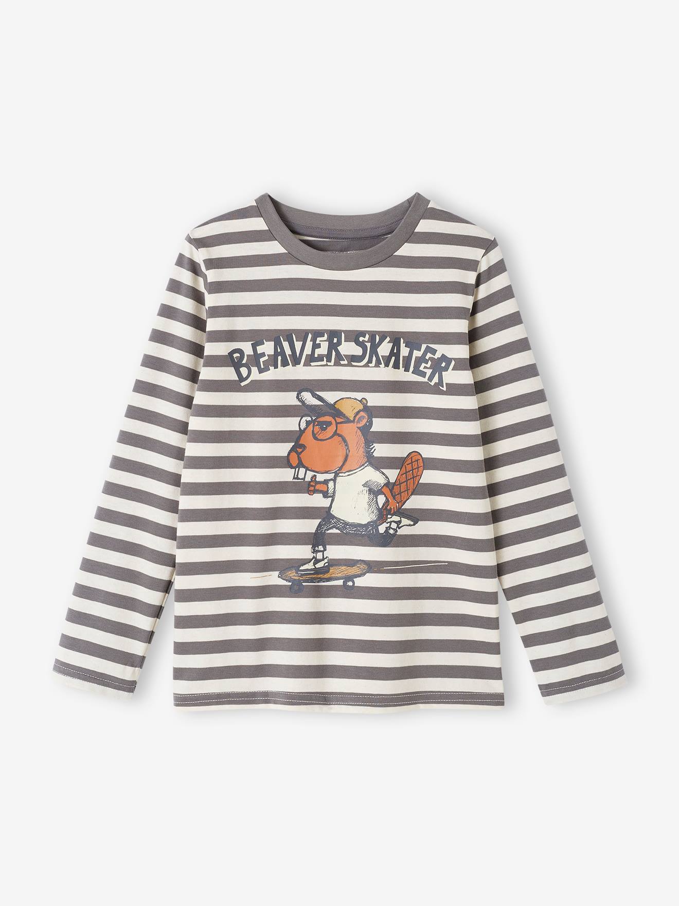 Pyjama castor skate garçon gris