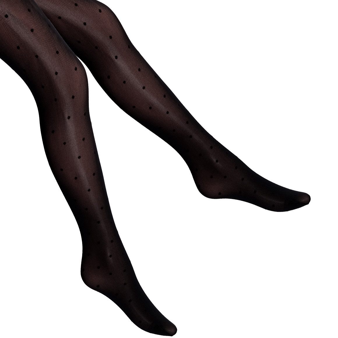 Damen Curvy-Strumpfhose mit Polka Dots