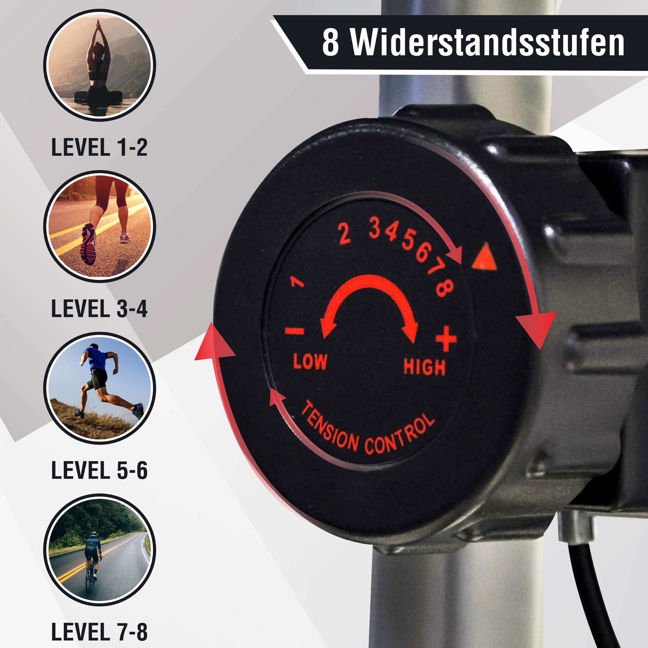 Zoomyo Heimtrainer Move/Move Pro, Heimfahrrad, klappbar, Fahrradtrainer