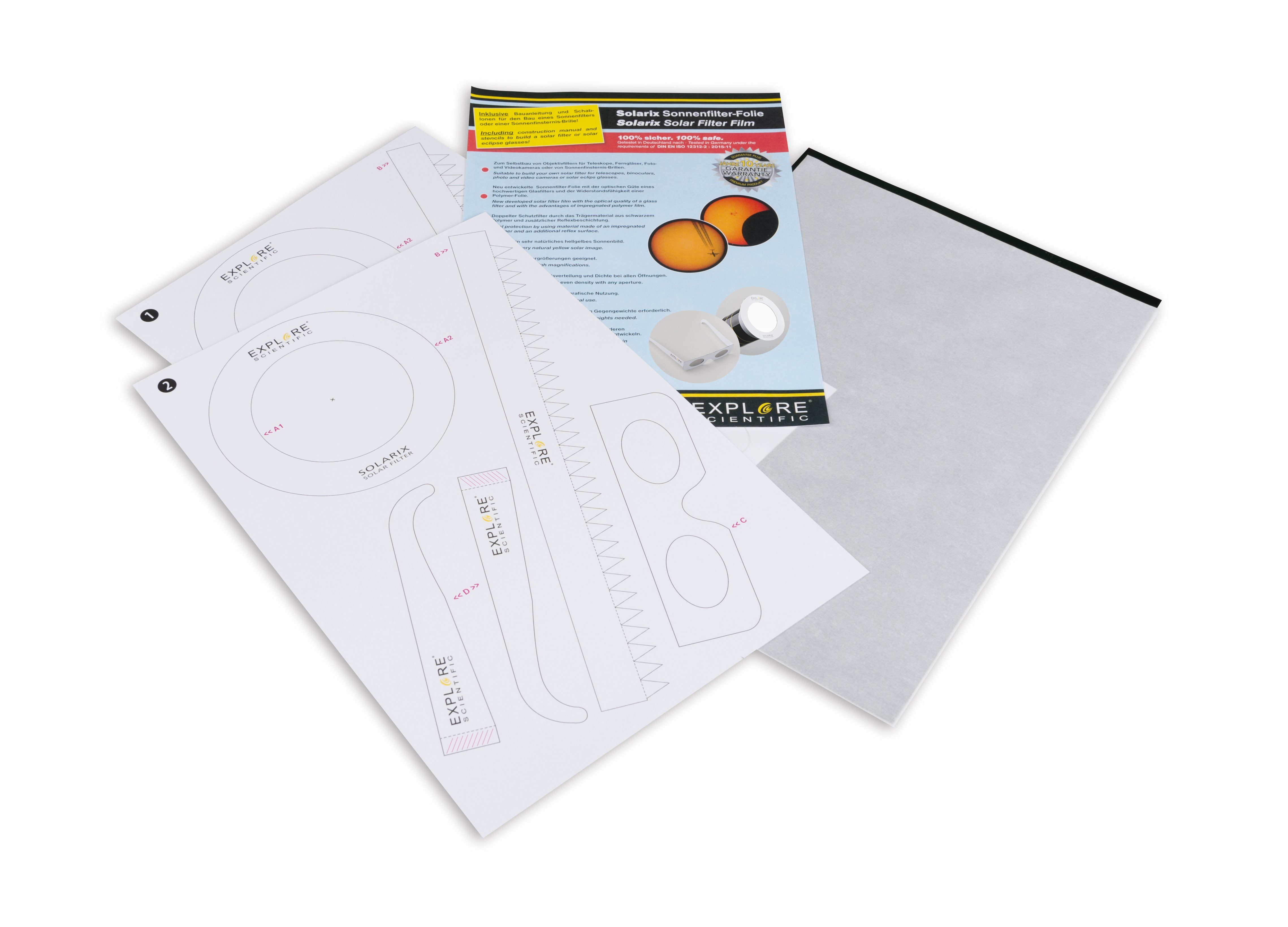 EXPLORE SCIENTIFIC Teleskop Solarix Sonnenfilterfolie A4