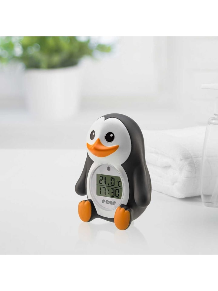 Reer MyHappyPingu 2in1 digitales Badethermometer in Schwarz ab 0 Monate günstig kaufen onesize