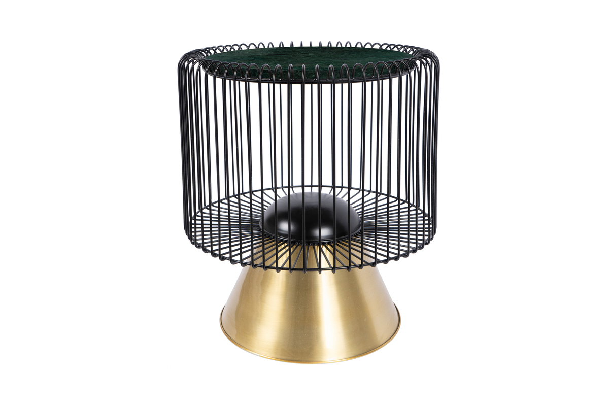 Kayoom Beistelltisch Malibu 125 Grün / Schwarz / Gold