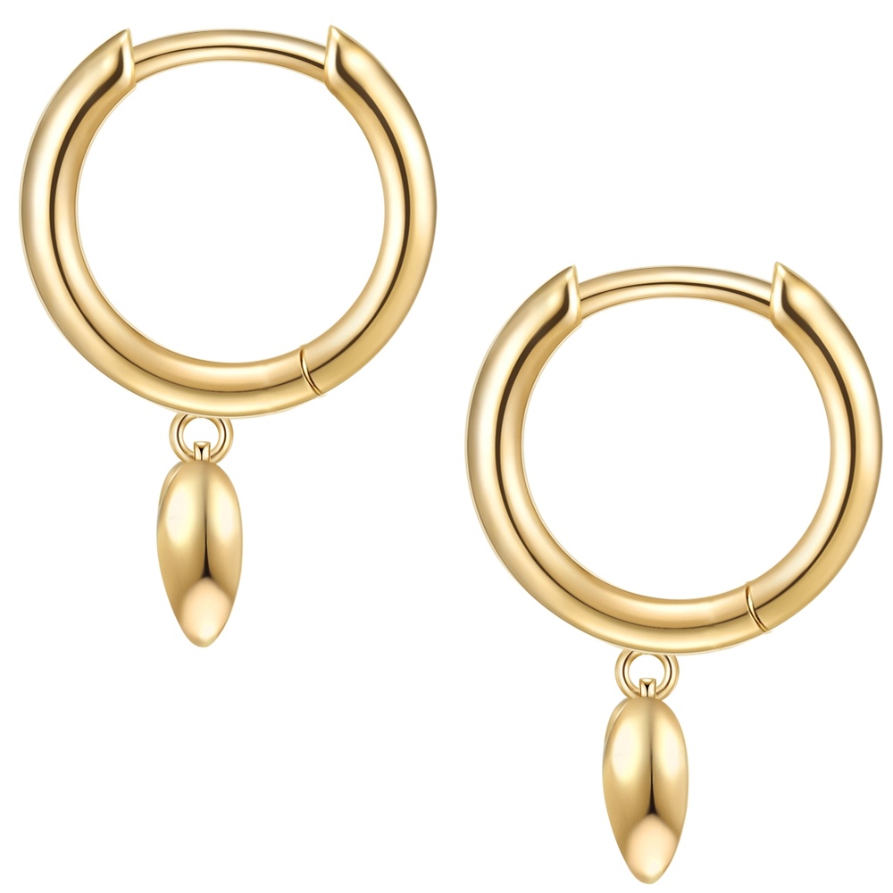 Glanzstücke München Créoles en argent Coeur Argent sterling en Or jaune Boucles d'oreilles
