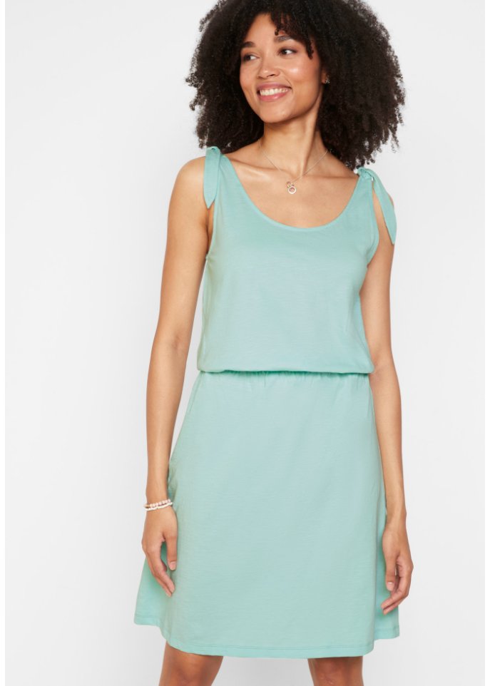 Jersey-Kleid mit Knotendetails