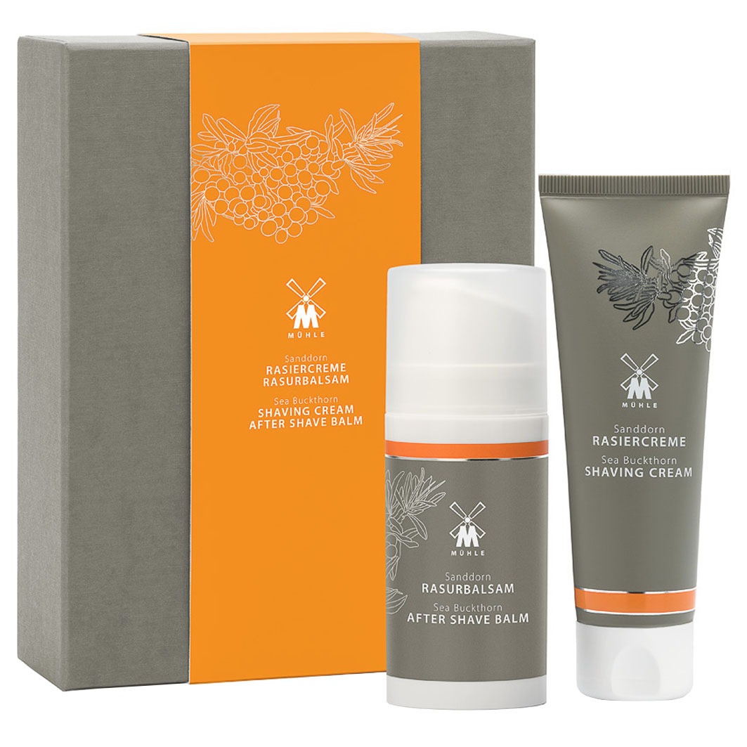 Skincareset Rasiercreme und After Shave Balm mit Sanddorn