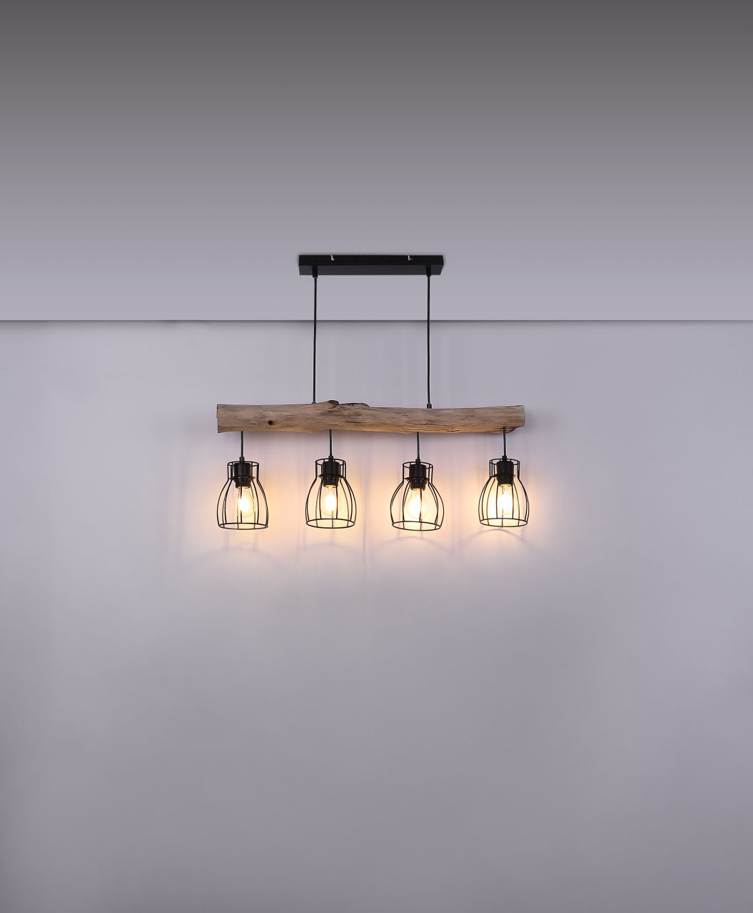 Globo Lighting - MINA - Hängeleuchte Metall schwarz, 4x E27