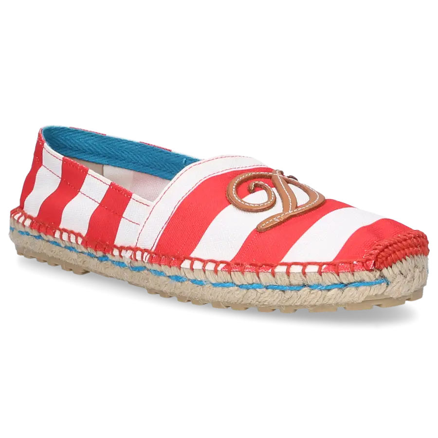 Dsquared2 - Espadrilles Textil Streifen rot weiß - rot